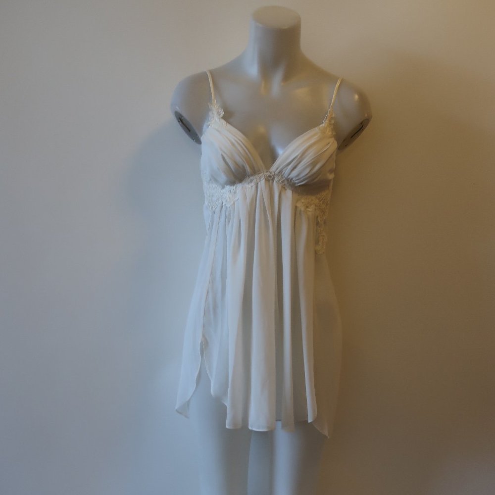 NWT JONQUIL BY DIANE SAMANDI SEMI-SHEER CHEMISE S*